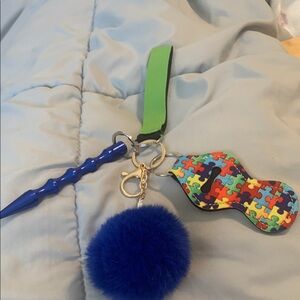 Colorful Puzzle Piece Keychain Set for Kids